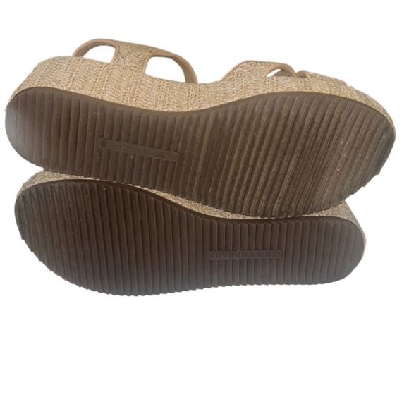 Lucky Brand Wagoo Woven Straw/Raffia Platform Buckle Sandals Size 7 - Picture 9 of 12